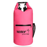 Waterproof Dual Shoulder Strap Dry Bag 10L Capacity - Blue - Front View