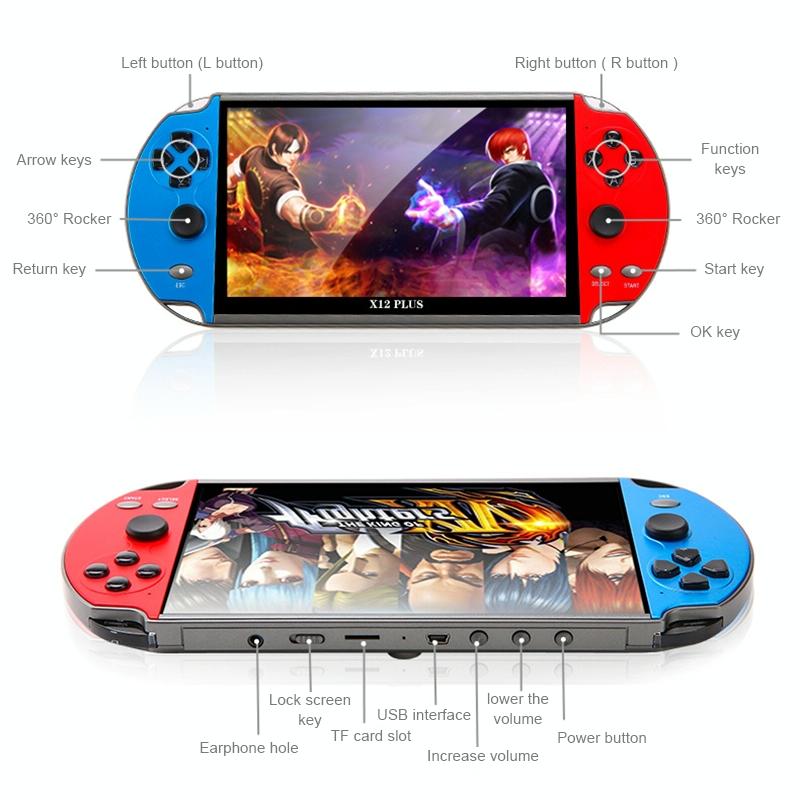 7 Retro Handheld Game Console With 16Gb Memory - Mp4 / E-Book Support