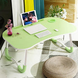 Portable Laptop Desk Stand - Foldable & Non-slip - Sky Blue - Low Angle