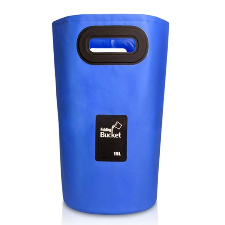 15L Outdoor Portable Folding Sink Pvc Collapsible Bucket - Sky Blue