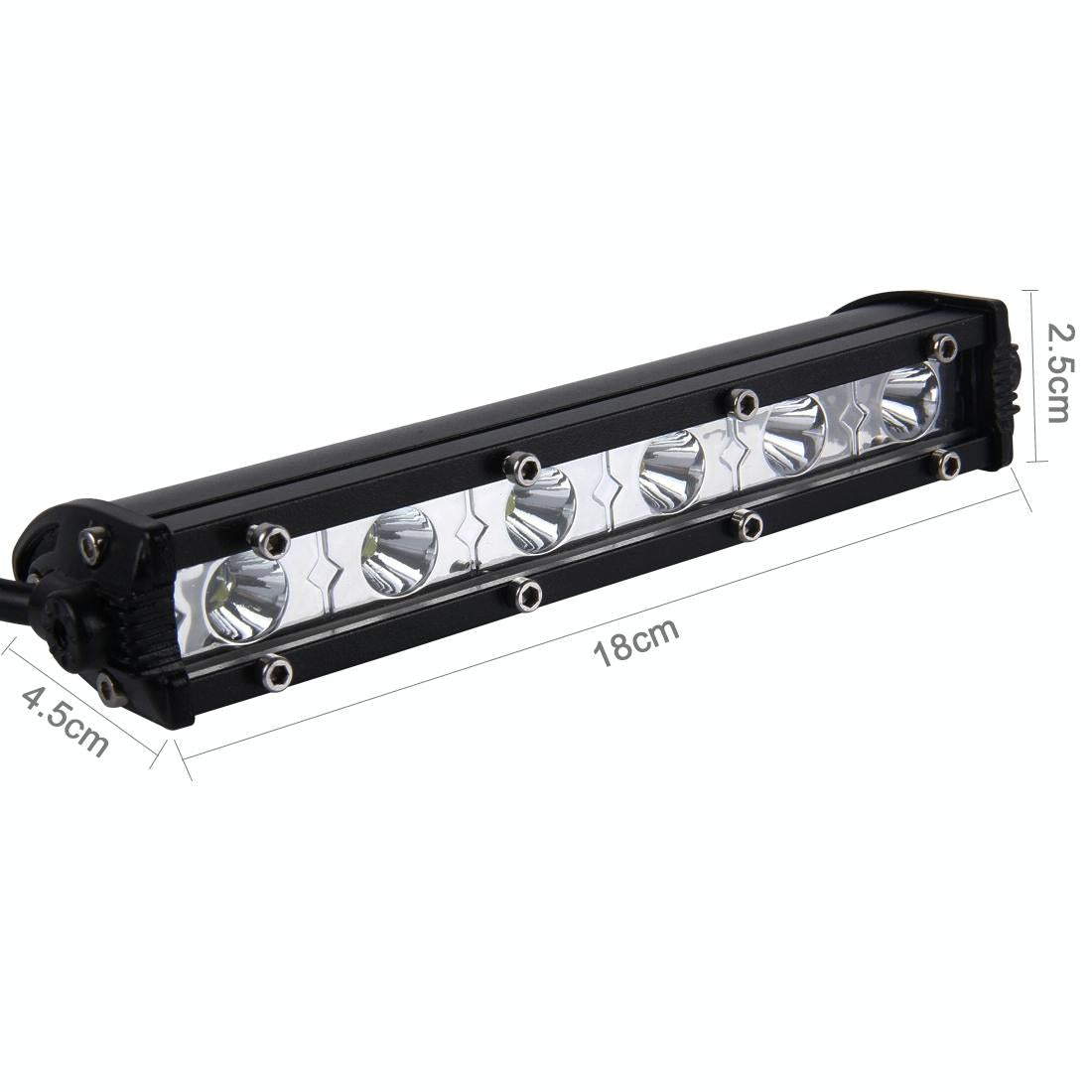 Dc 10 - 30V 18W 2300Lm 6500K 30 Degrees Adjustable Spot Waterproof Vehicle Car Boat Marine External Work Emergency Lights With 6 Intense Cree Led