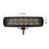 6 Inch 18W 6000K Ip68 8D Car Boat Marine Work Lights Spotlight Led Bulbs Dc 10 - 30V White Light - Side View