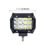 4 Inch Three Rows Ip67 Waterproof 9W Condenser 6000K 5500Lm Led Spotlight Light Searchlight Car Led Work Lights Dc 10 - 48V White Light - Side View