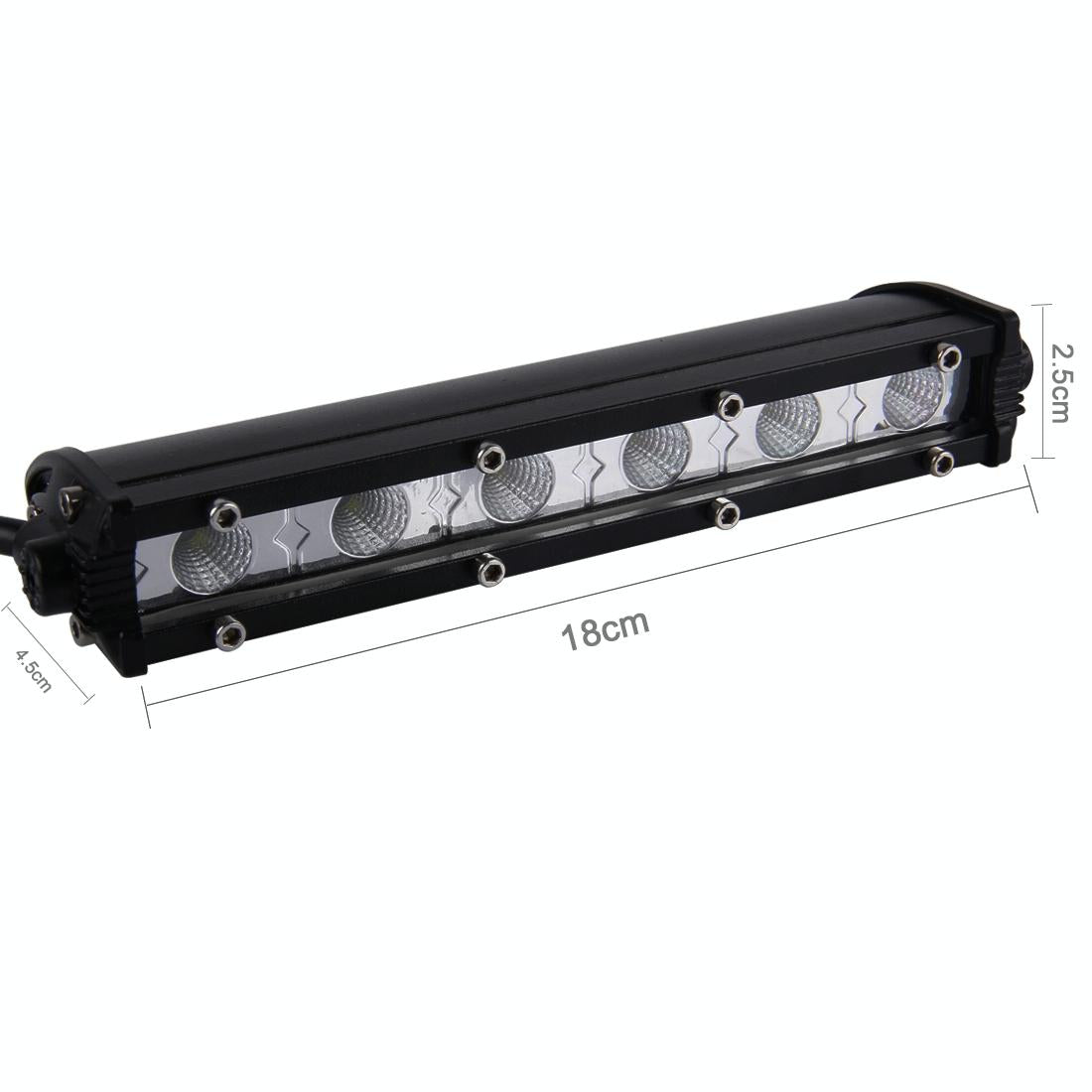 Dc 10 - 30V 18W 2300Lm 6500K Waterproof Vehicle Car Boat Marine 60 Degrees Adjustable External Work Flood Lights With 6 Intense Cree Led Lights White