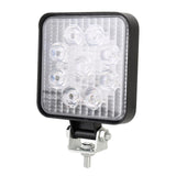 Dc 10 - 30V 27W 2500Lm 6000K 60 Degrees Adjustable Waterproof Vehicle Car Boat Marine External Work Emergency Lights With 9 Intense Wafer Led White