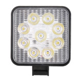 Dc 10 - 30V 27W 2500Lm 6000K 60 Degrees Adjustable Waterproof Vehicle Car Boat Marine External Work Emergency Lights With 9 Intense Wafer Led White Light - Top-Down View
