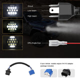 2 Pcs 7 Inch Dc10 - 48V 36W 6000K Harley Motorcycle Headlight With 12 Smd - 5630 - Led Lamps And 12 Crystal Lamp Beads White Light - Close-Up Angle
