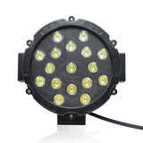 2 Pcs 3500Lm 6500K White Light 17 Led Waterproof Car Boat Marine Work Lights Spotlight Led Bulbs 30 Degrees Adjustable Dc 10 - 30V - Red - Front View