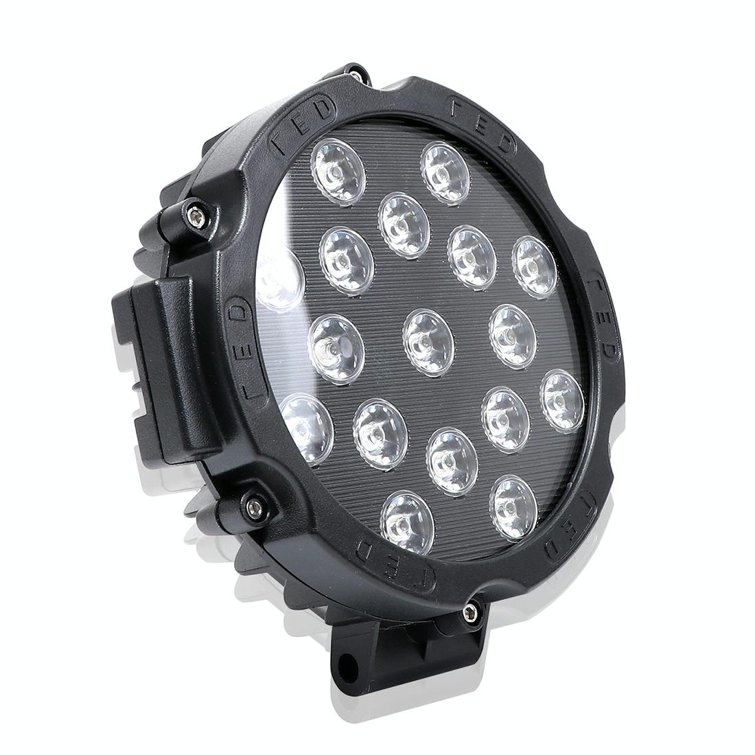 2 Pcs 3500Lm 6500K White Light 17 Led Waterproof Car Boat Marine Work Lights Spotlight Led Bulbs 30 Degrees Adjustable Dc 10 - 30V - Red