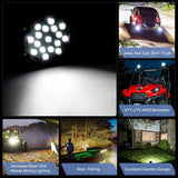 2 Pcs 3500Lm 6500K White Light 17 Led Waterproof Car Boat Marine Work Lights Spotlight Led Bulbs 30 Degrees Adjustable Dc 10 - 30V - Red - Extra Image
