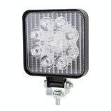 Dc 10 - 30V 27W 2500Lm 6000K 30 Degrees Adjustable Spot Waterproof Vehicle Car Boat Marine Emergency External Work Lights With 9 Intense Wafer White