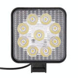 Dc 10 - 30V 27W 2500Lm 6000K 30 Degrees Adjustable Spot Waterproof Vehicle Car Boat Marine Emergency External Work Lights With 9 Intense Wafer White Light - Side View