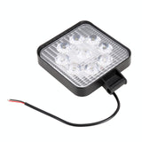 Dc 10 - 30V 27W 2500Lm 6000K 30 Degrees Adjustable Spot Waterproof Vehicle Car Boat Marine Emergency External Work Lights With 9 Intense Wafer White Light - Top-Down View