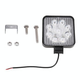 Dc 10 - 30V 27W 2500Lm 6000K 30 Degrees Adjustable Spot Waterproof Vehicle Car Boat Marine Emergency External Work Lights With 9 Intense Wafer White