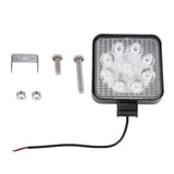 Dc 10 - 30V 27W 2500Lm 6000K 30 Degrees Adjustable Spot Waterproof Vehicle Car Boat Marine Emergency External Work Lights With 9 Intense Wafer White Light - Close-Up Angle
