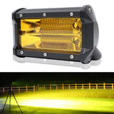 5 Inch 18W 24 Led Waterproof Ip67 Two Bar Modified Off - Road Lights Spotlight Light Car Work Lights Dc 9 - 48V - Yellow - 45-Degree Angle