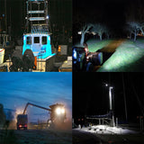 5 Inch 18W 24 Led Waterproof Ip67 Two Bar Modified Off - Road Lights Spotlight Light Car Work Lights Dc 9 - 48V - Yellow - Low Angle
