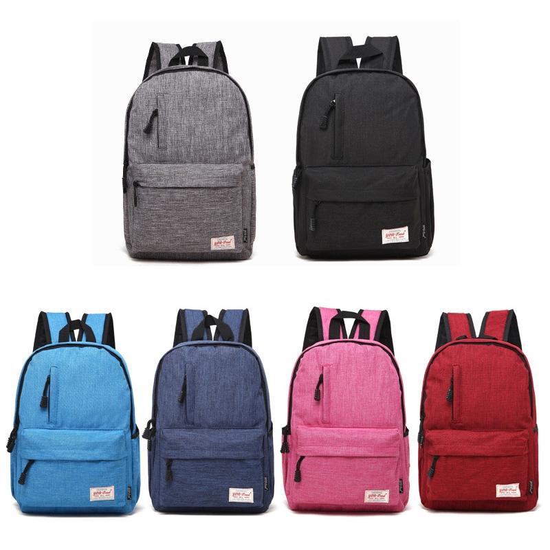 Multi-function Canvas Laptop Backpack - Fits 15.6 Macbook Samsung Sony Dell Alienware Chuwi Asus Hp - 42x29x13cm - Magenta