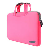 Portable Air Permeable Handheld Laptop Sleeve - 15.6 Inch - 41.5X30.0X3.5Cm - Magenta - Side View