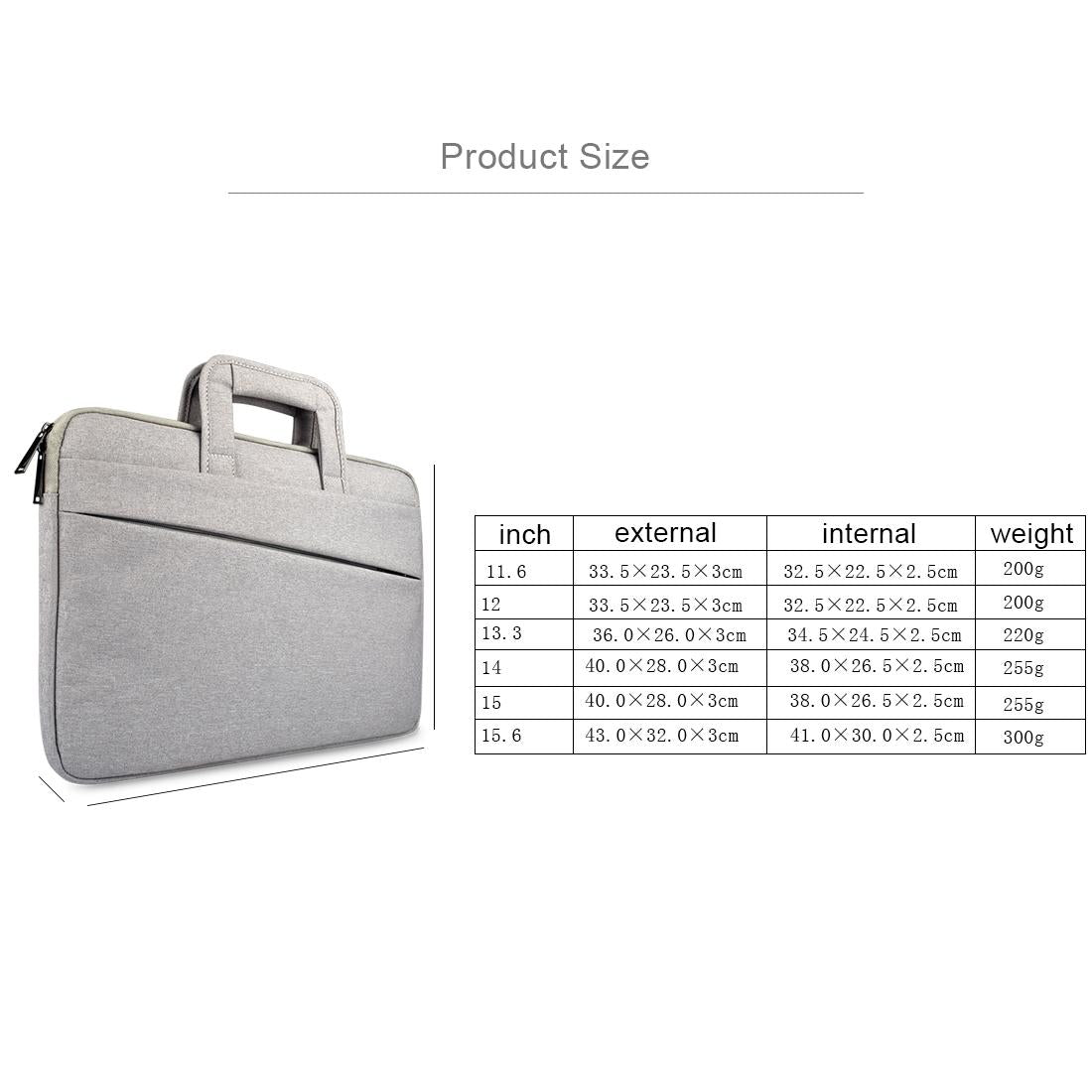 Portable Laptop Tablet Bag - 15.6 Inch Double Side Pockets Soft Handle Oxford Cloth - Deep Space Gray - Deep Space Gray