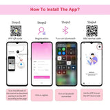 Wireless Remote Control Dildo Vibrator 3 In 1 Stimulator for Women - Pink - Side View