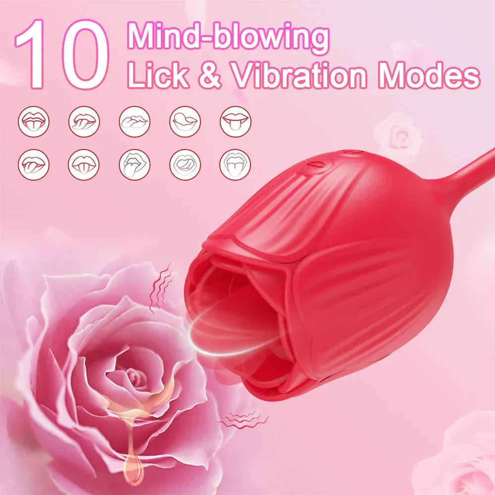 2 In 1 Clit Licking Vibrator for Women Thrusting Vagina Stimulator Female Masturbator - Purple