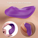 Mini Clit Vibrator for Women Wearable Panties Stimulator App Control for Couples Female Masturbator - Purple - Rear View