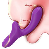 Vibrating Clit Sucker for Women G Spot Nipple Stimulator 18 - Red - Side View