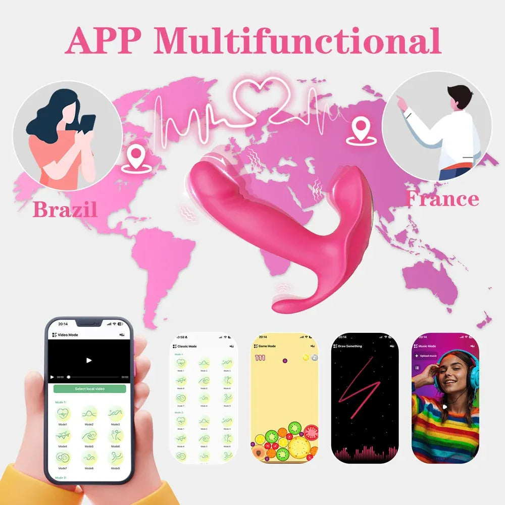 Wireless Wearable Vibrator for Women Stimulator G Spot Pleasure Toy - Red