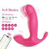 Wireless Wearable Vibrator for Women Stimulator G Spot Pleasure Toy - Red - 45-Degree Angle