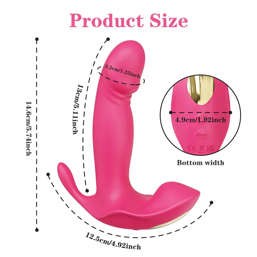 Wireless Wearable Vibrator for Women Stimulator G Spot Pleasure Toy - Red