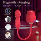 Clit Sucker Vibrator for Women G Spot Stimulation Nipple Play - Purple - Rear View