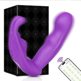 App Controlled Rabbit Vibrator for Women G Spot Stimulation - Red - Close-Up Angle