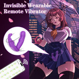 App Controlled Rabbit Vibrator for Women G Spot Stimulation - Purple - Side View