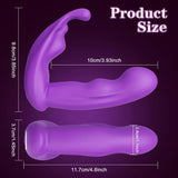 App Controlled Rabbit Vibrator for Women G Spot Stimulation - Purple - Rear View