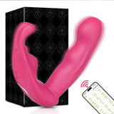 App Controlled Rabbit Vibrator for Women G Spot Stimulation - Purple - Close-Up Angle