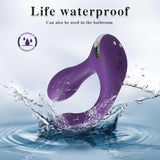 App Control Dual Ended Vibrator for Women Clit Anal Stimulation Couples - Purple - Close-Up Angle