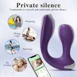 App Control Dual Ended Vibrator for Women Clit Anal Stimulation Couples - Red - Top-Down View