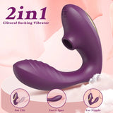 Vibrating Clit Sucker for Women G Spot Stimulator Female Masturbator - Red - Side View