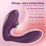 Vibrating Clit Sucker for Women G Spot Stimulator Female Masturbator - Red - 45-Degree Angle