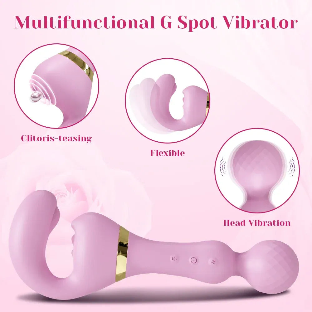 3 In 1 Vagina Vibrator for Women G Spot Nipples Stimulation - Skin