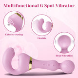 3 In 1 Vagina Vibrator for Women G Spot Nipples Stimulation - Skin - 45-Degree Angle