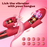 G Spot Vibrator Heating Clitoral Stimulation - Purple - Top-Down View