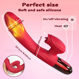 G Spot Vibrator Heating Clitoral Stimulation - Purple - Low Angle