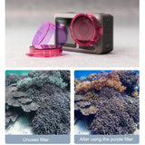 Round Lens Filter for Dji Action Camera - Purple