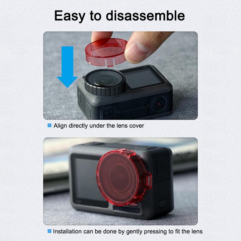 Round Lens Filter for Dji Action Camera - Purple
