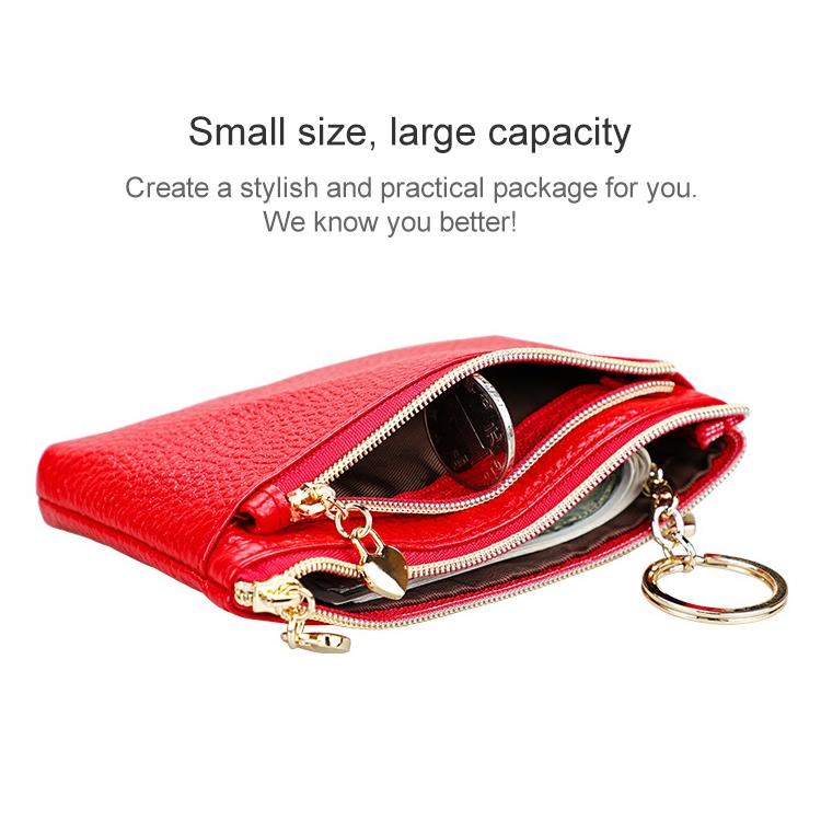Spacious Litchi Texture Rfid Hand Wallet - Pale Pinkish Grey
