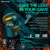 Wireless Bluetooth Gaming Earphones - et Series V9 - Tarnish - Extra Image