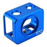 Sony Rx0 Protective Cage with 37mm Lens and Sunshade - Red - Side View