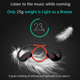 Red Dacom Athlete Bluetooth Earphones with Mic - Sport Running Stereo - Rear View